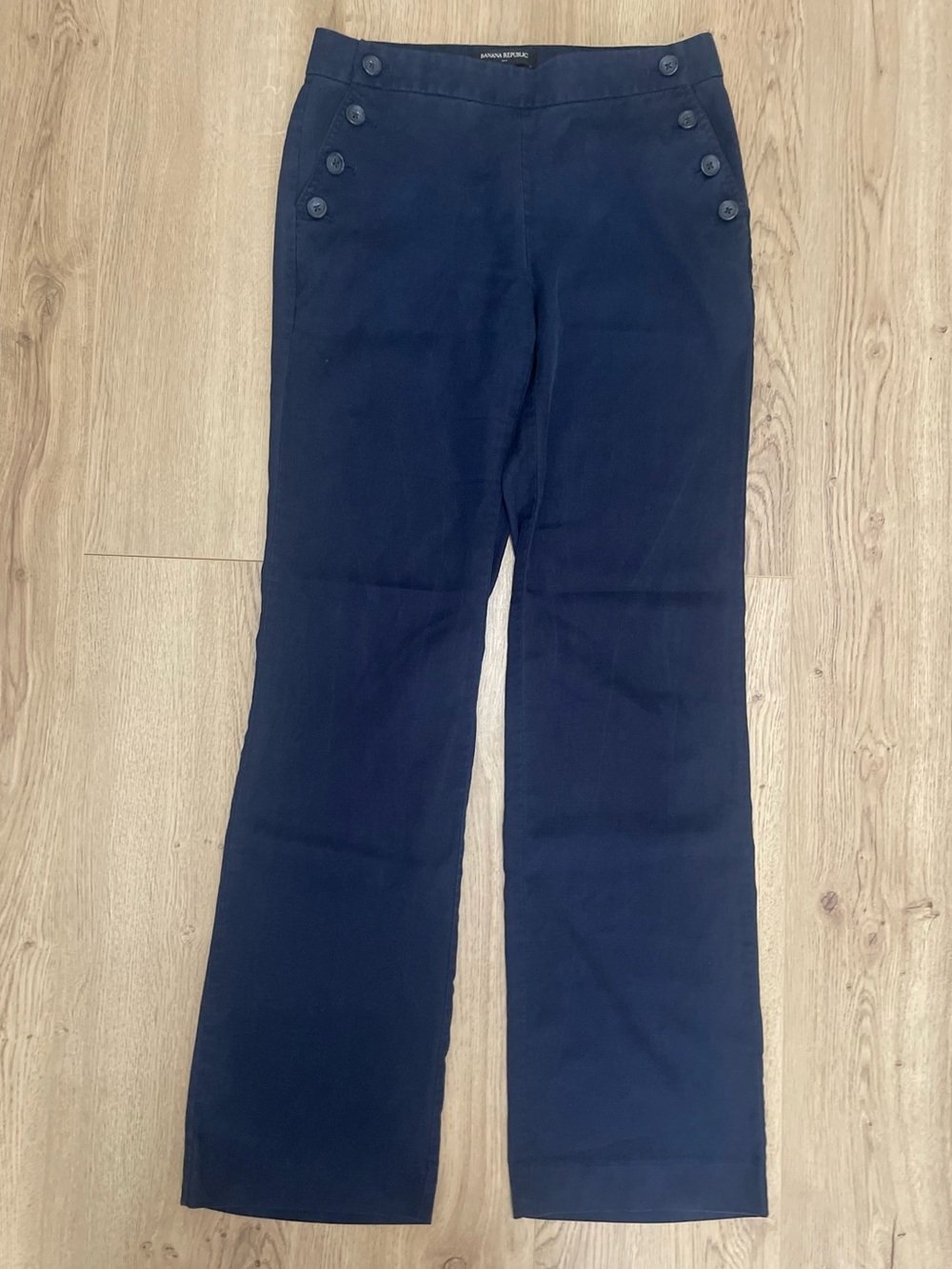 Banana Republic Navy Pants with Side Button Accents (0P)